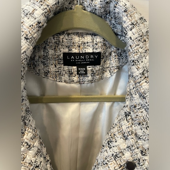 Womens Laundry by Shelli Segal Doble Breasted Skirted tweed Coat size medium - Picture 9 of 9